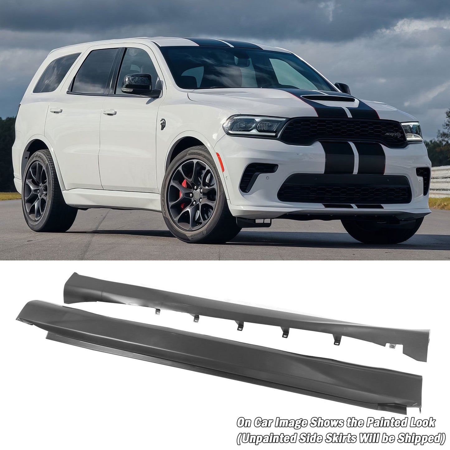 2011-2024 Dodge Durango Side Skirts 21+ Hellcat Style Rocker Panel PP