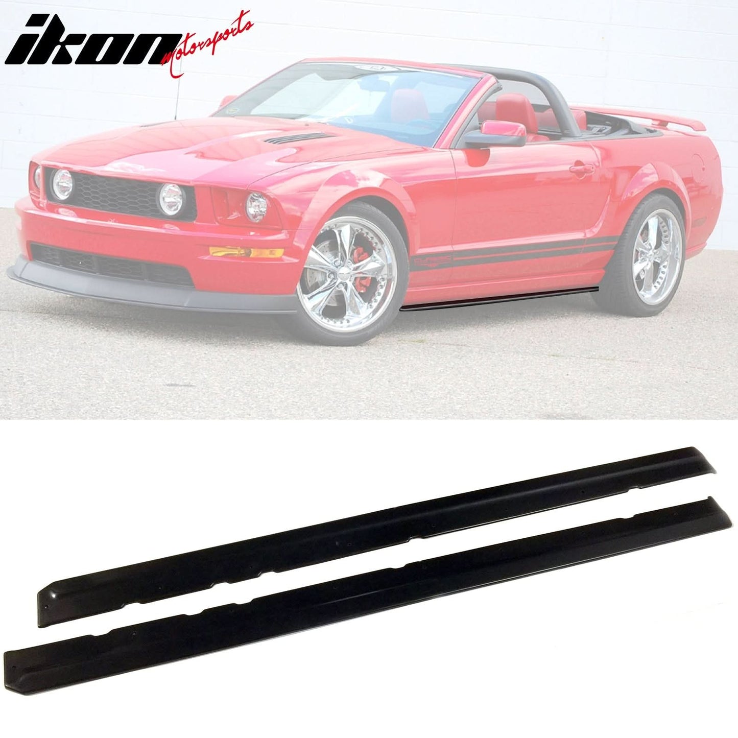 Universal Side Skirts 75" x 5" CDC Style Unpainted BlackÂ Rocker Panel