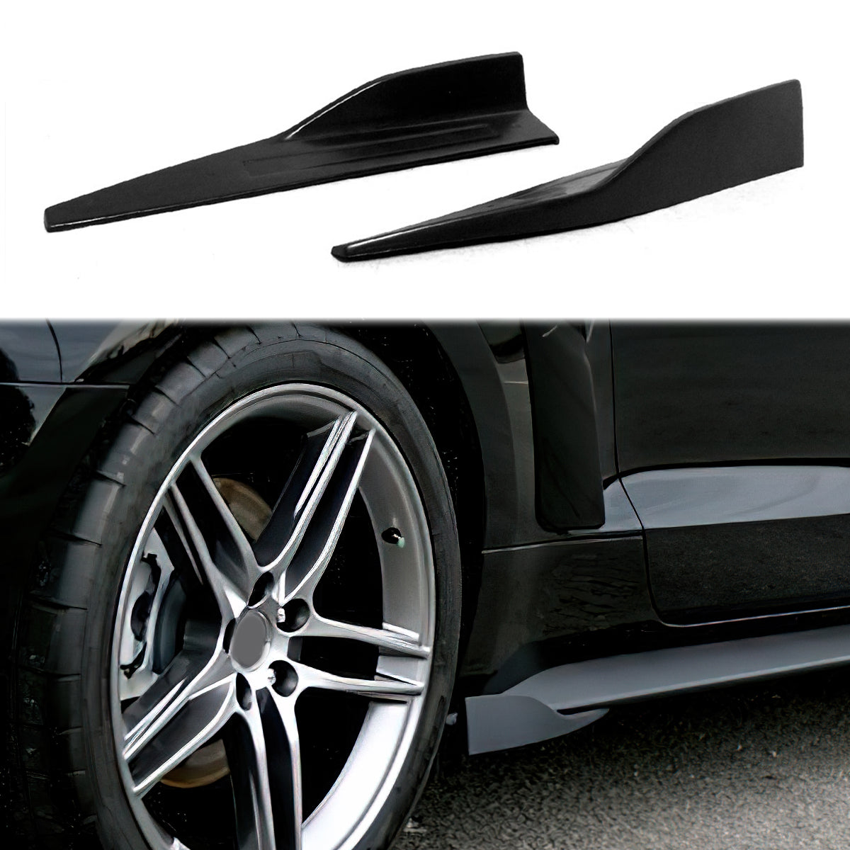 2015-2023 Ford Mustang Coupe & Convertible Side Skirts ROU Style PU