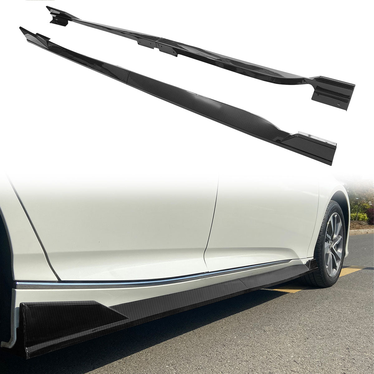 2018-2022 Honda Accord 4PC Side Skirts Extension Rocker PP