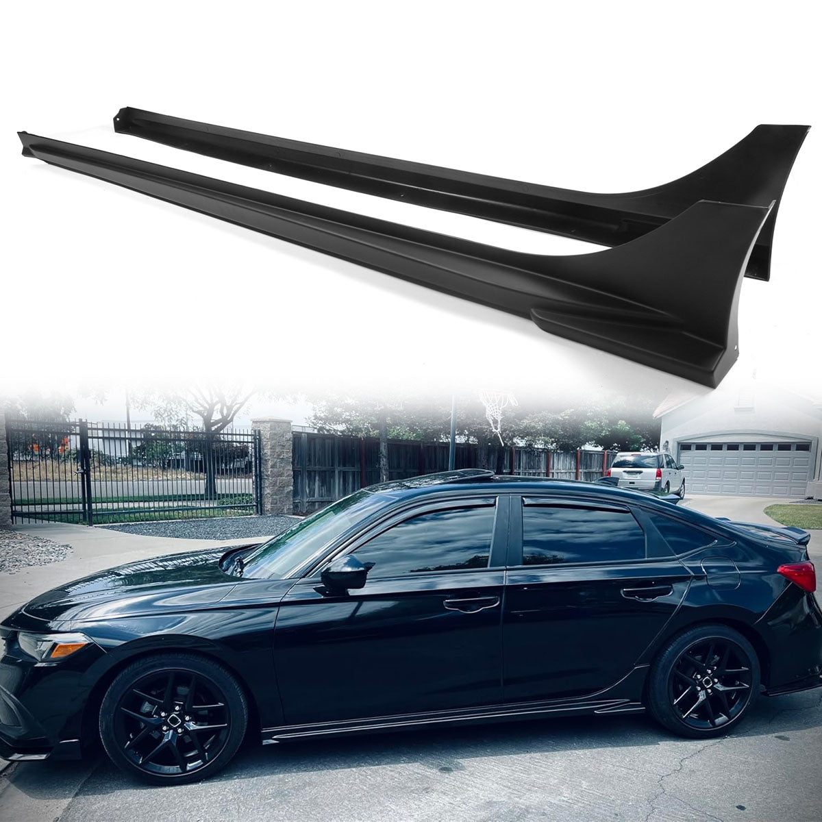 2022-2023 Honda Civic Sedan Mugen Style Side Skirts Panel