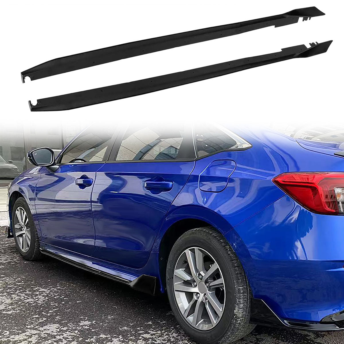2022-2025 Honda Civic 11th Type R Side Skirts Rocker Panel Matte Black