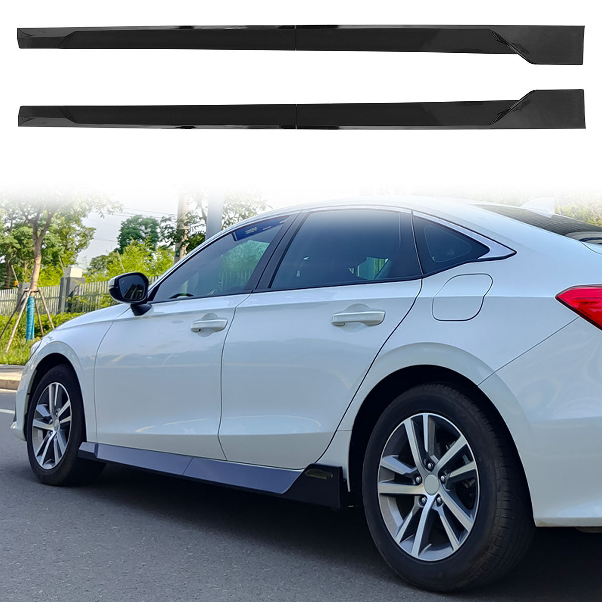 2022-2025 Honda Civic 11th Side Skirts Extension Lips PP