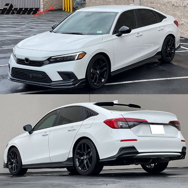 2022-2025 Honda Civic 11th Gen Sedan Unpainted Side Skirts PP 2PCS