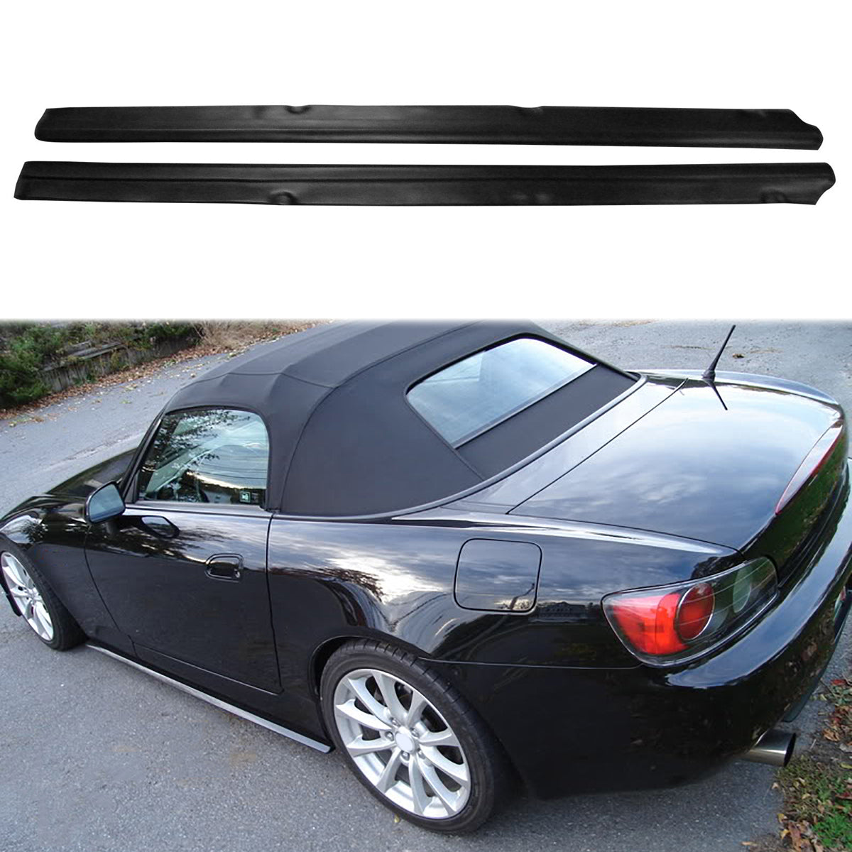 2000-2009 Honda S2000 AP1 AP2, DF Style Side Skirts PU Unpainted Black