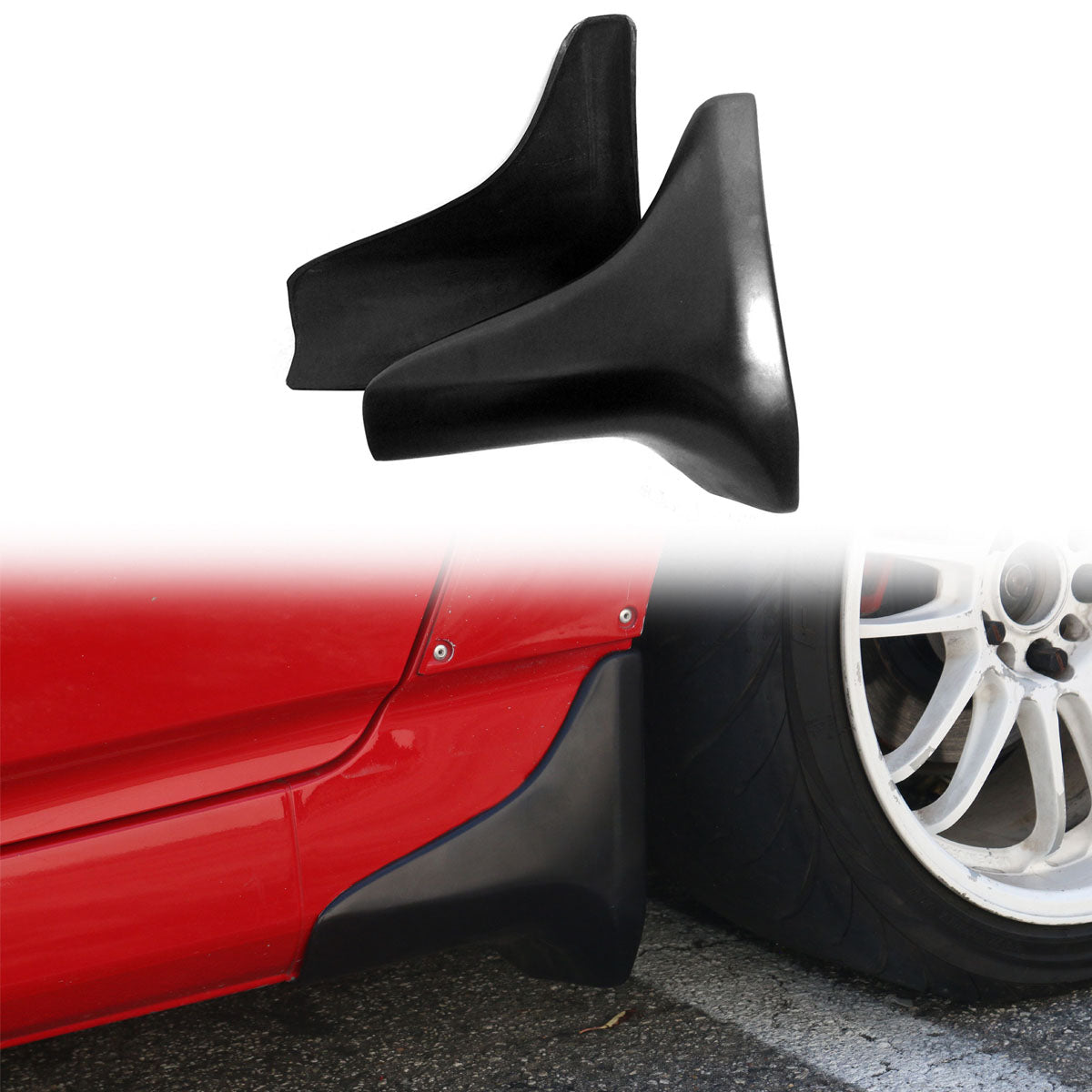 2000-2009 Honda S2000 AP1 AP2, OE Style Side Skirts PU Unpainted Black