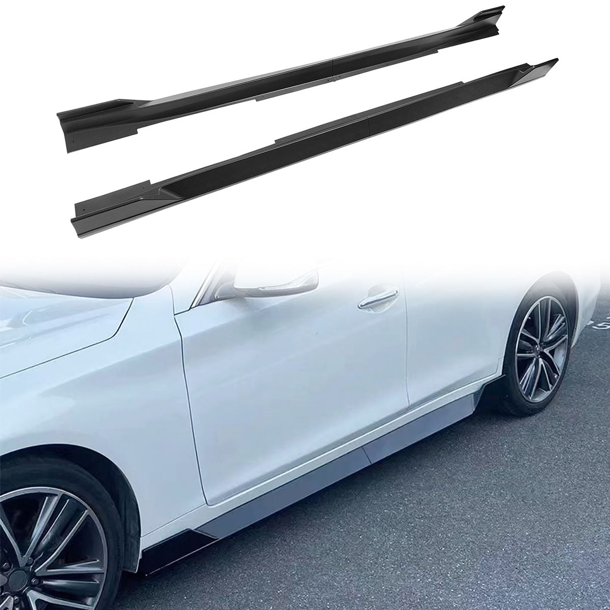 2014-2023 Infiniti Q50 IKON Style 4PC Side Skirt PP