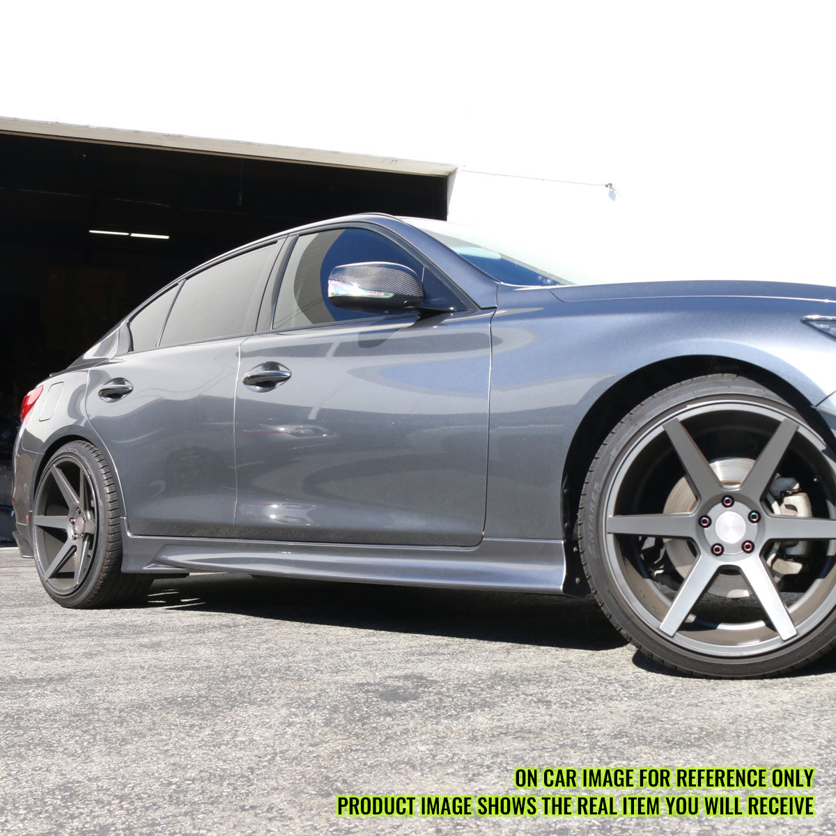 2014-2023 Infiniti Q50 Unpainted Side Skirts Rocker Panel ABS
