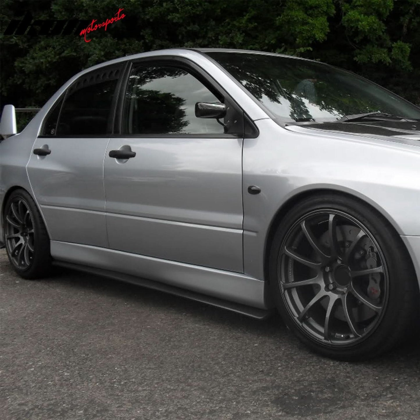 Universal Side Skirts 75" x 3.5" JDM Style PU Unpainted Black