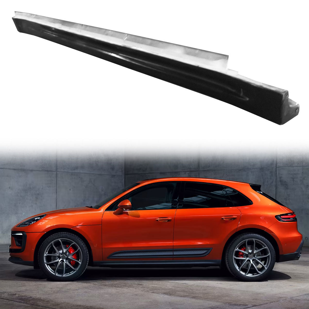 2015-2022 Porsche Macan Sports Style PU Black Side Skirts Spoiler