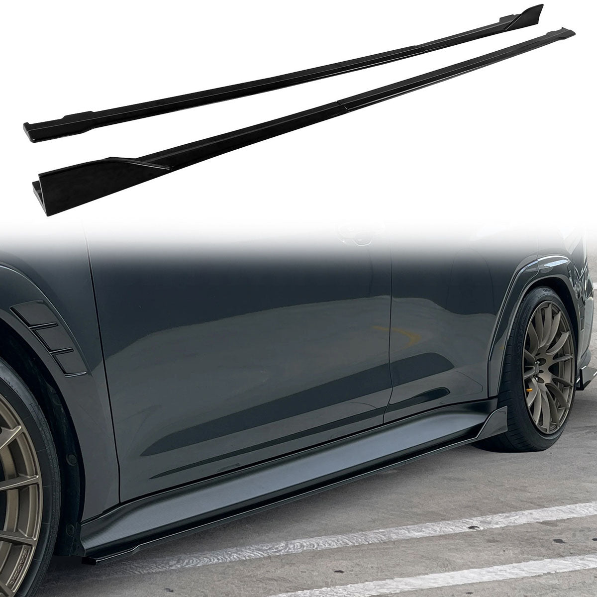 2022-2025Â SubaruÂ WRX D Style Matte Black Side Skirts Extensions 4PCS