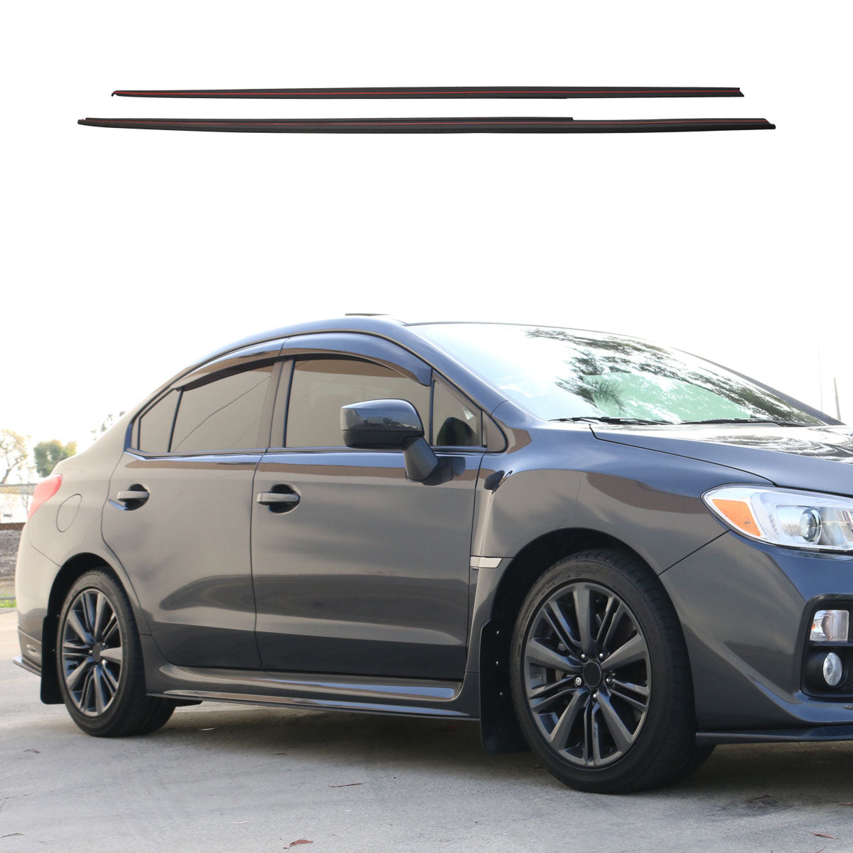 2015-2021 Subaru WRX STI MP Style Side Skirts Splitter Extension ABS