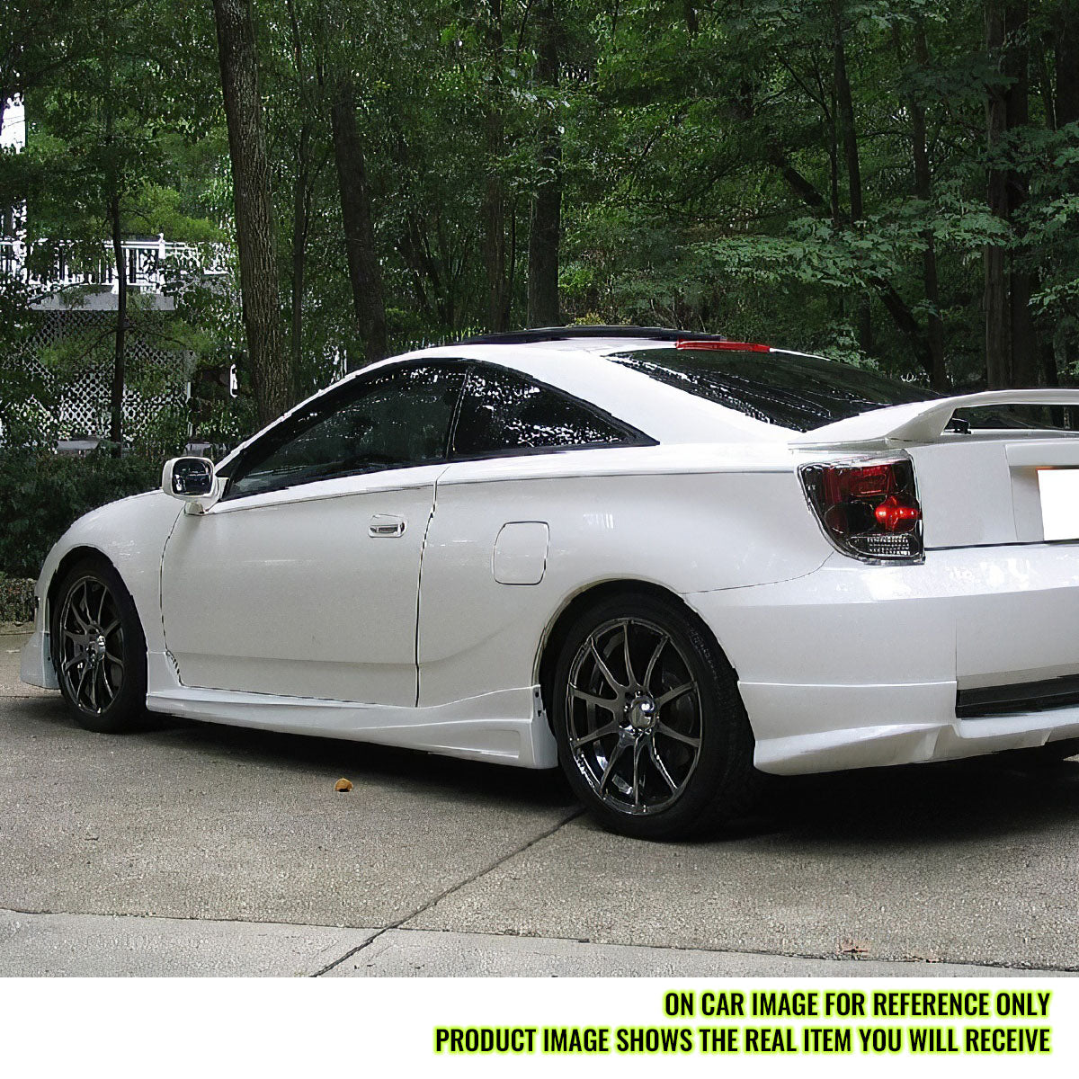 2000-2005 Toyota Celica VIP Style Unpainted Black Side Skirts PU