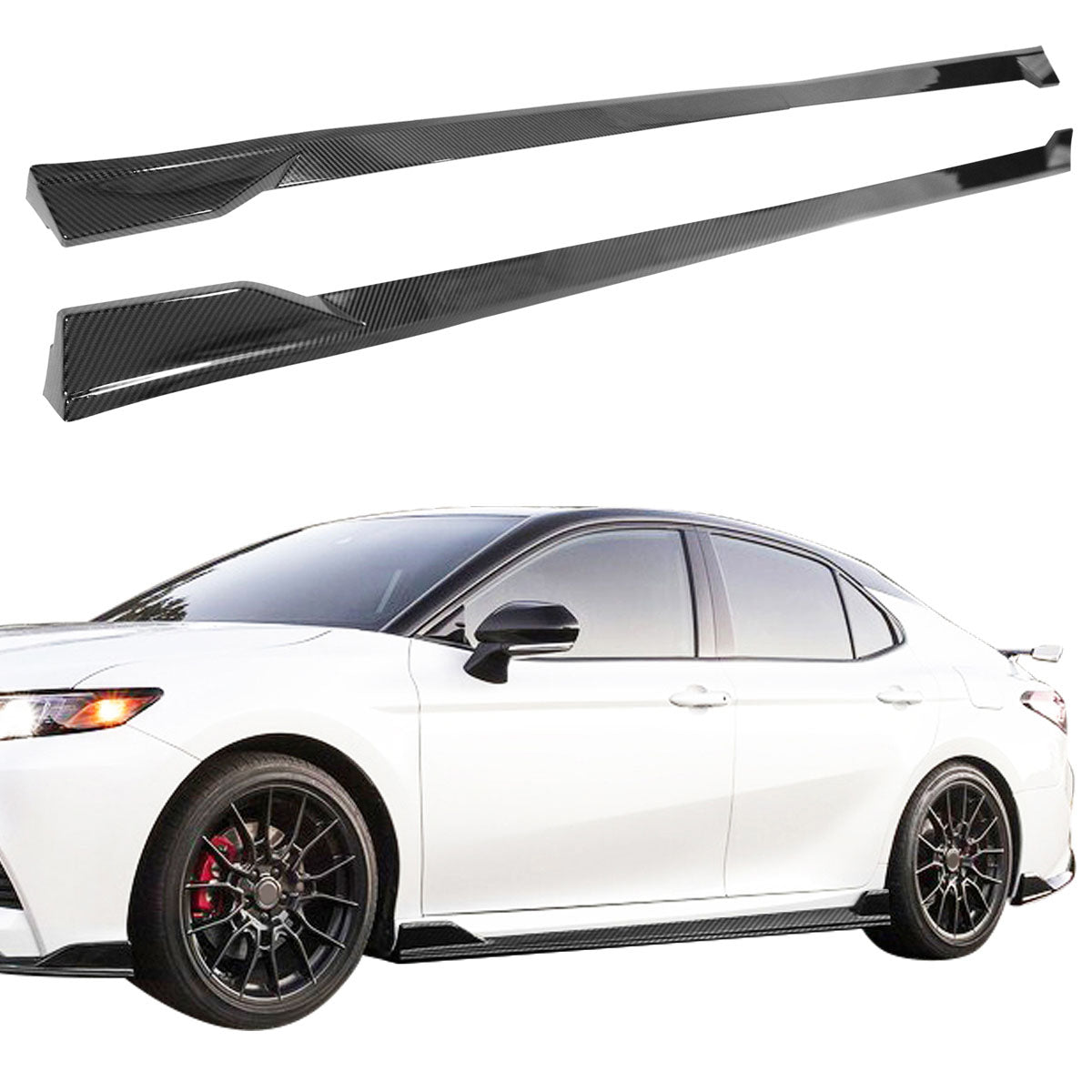2018-24 Toyota Camry SE XSE Models TRD Style Side Skirts Rocker Panel