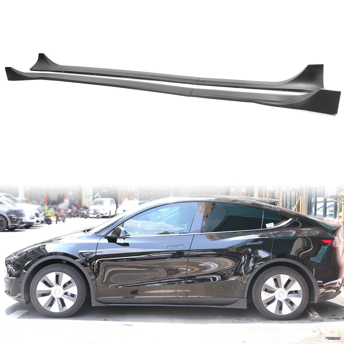 Side Skirts for 2020-2024 Tesla Model Y ABS Plastic Rocker Panel