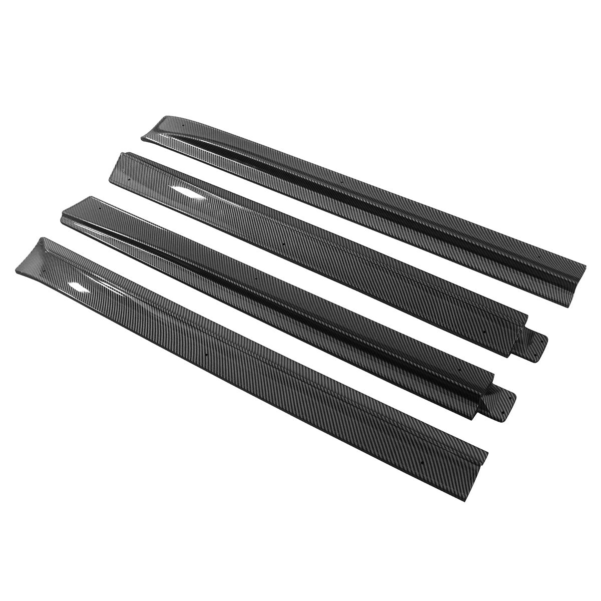 2020-2024 Tesla Model Y Carbon Fiber Print Side Skirt Rocker Panel ABS