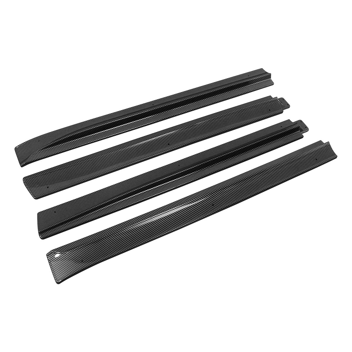 2020-2024 Tesla Model Y Carbon Fiber Print Side Skirt Rocker Panel ABS