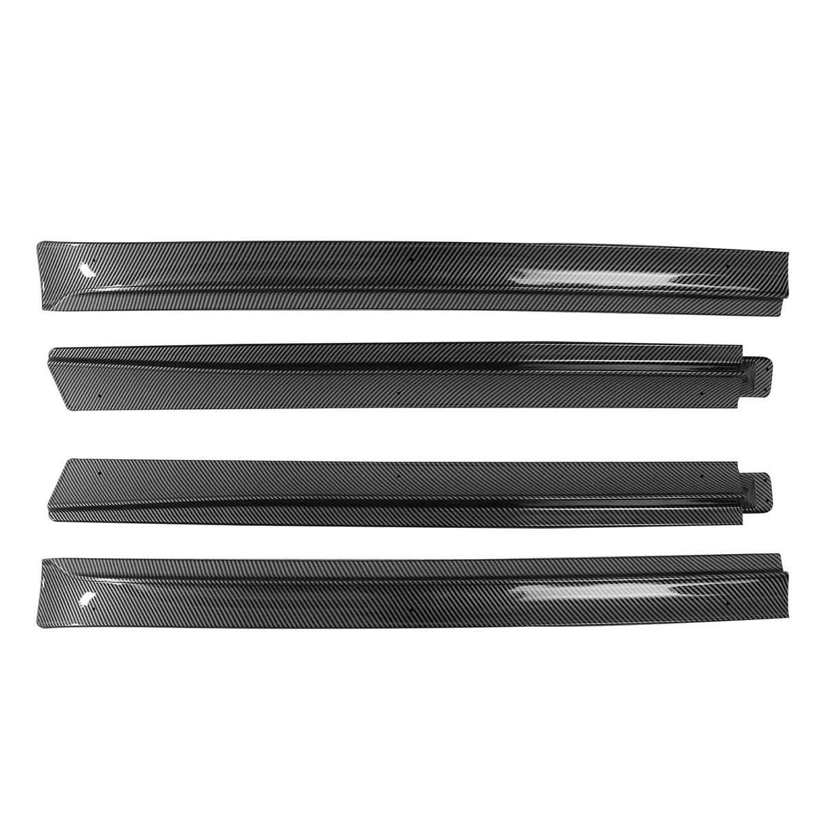 2020-2024 Tesla Model Y Carbon Fiber Print Side Skirt Rocker Panel ABS
