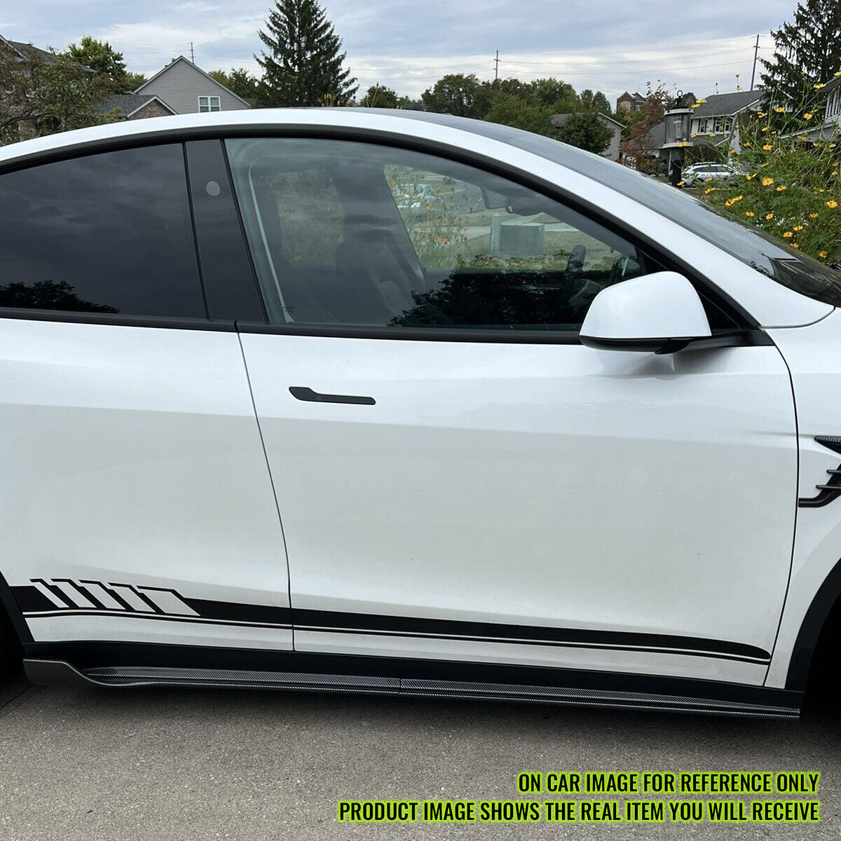 2020-2024 Tesla Model Y IKON V3 Style Matte Black Side Skirts Lip ABS