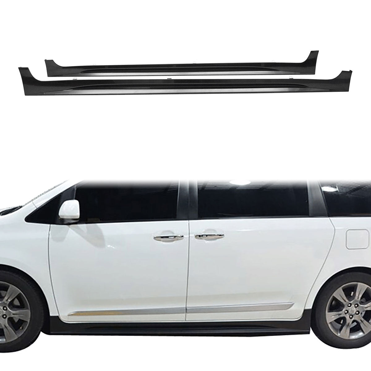 2011-2020 Toyota Sienna XL30 SE MP Style Side Skirts Rocker Panel ABS