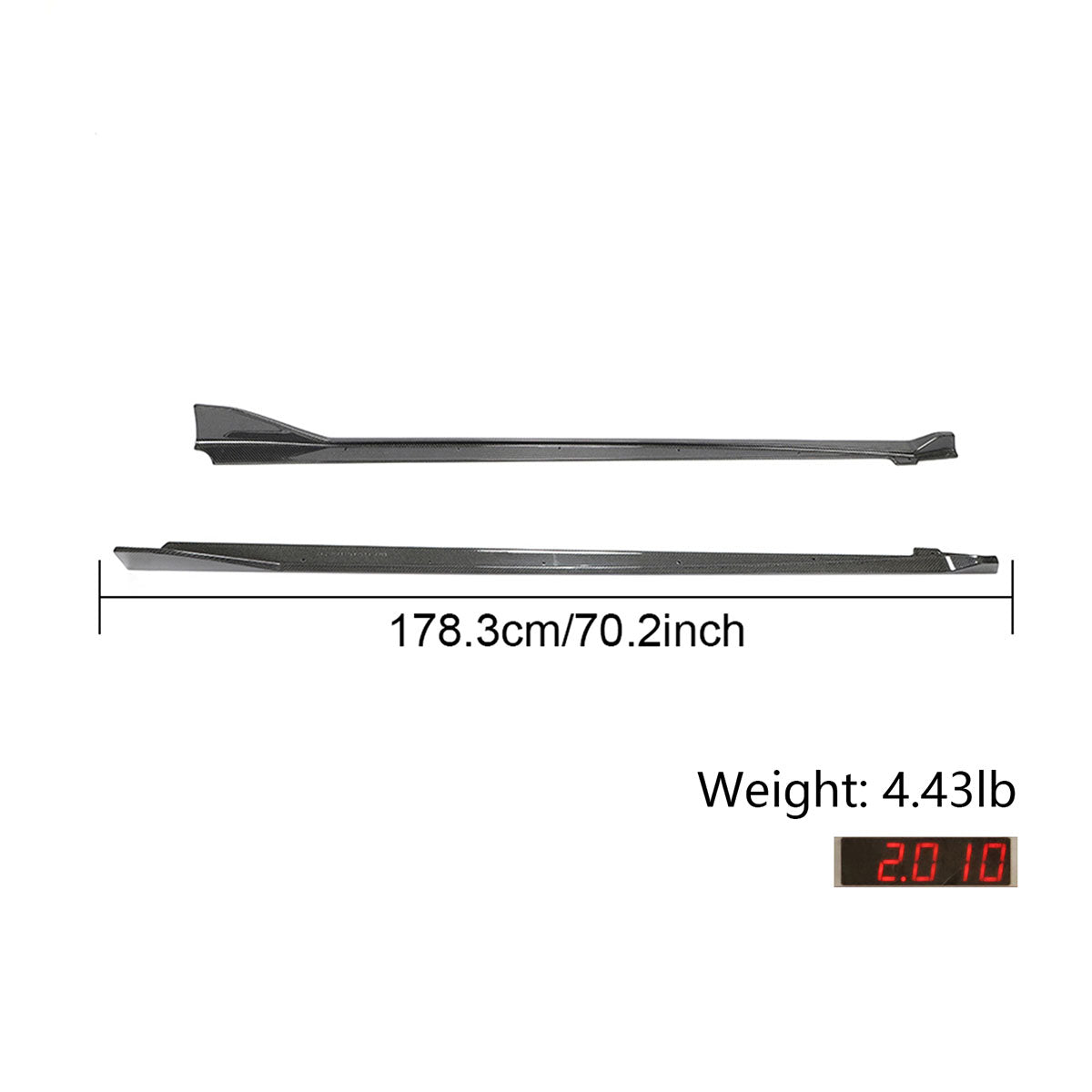 2020-2025 Toyota GR Supra A90 MZ Speed Side Skirts Gloss Carbon Fiber