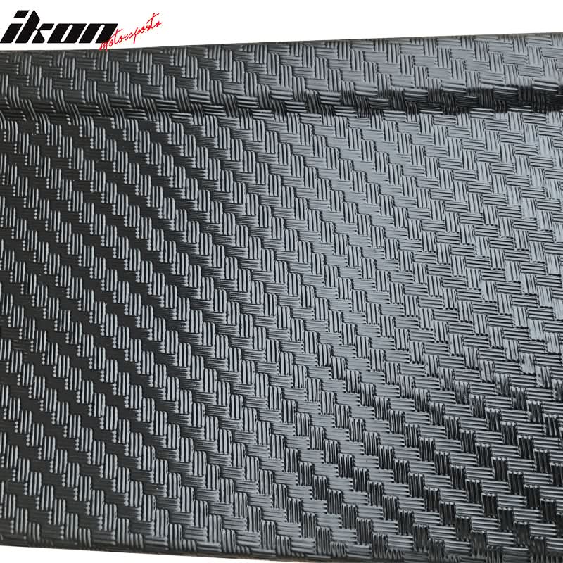 Fits 14 BMW 328I CF Texture Side Skirts Extension Flat Bottom Line Lip