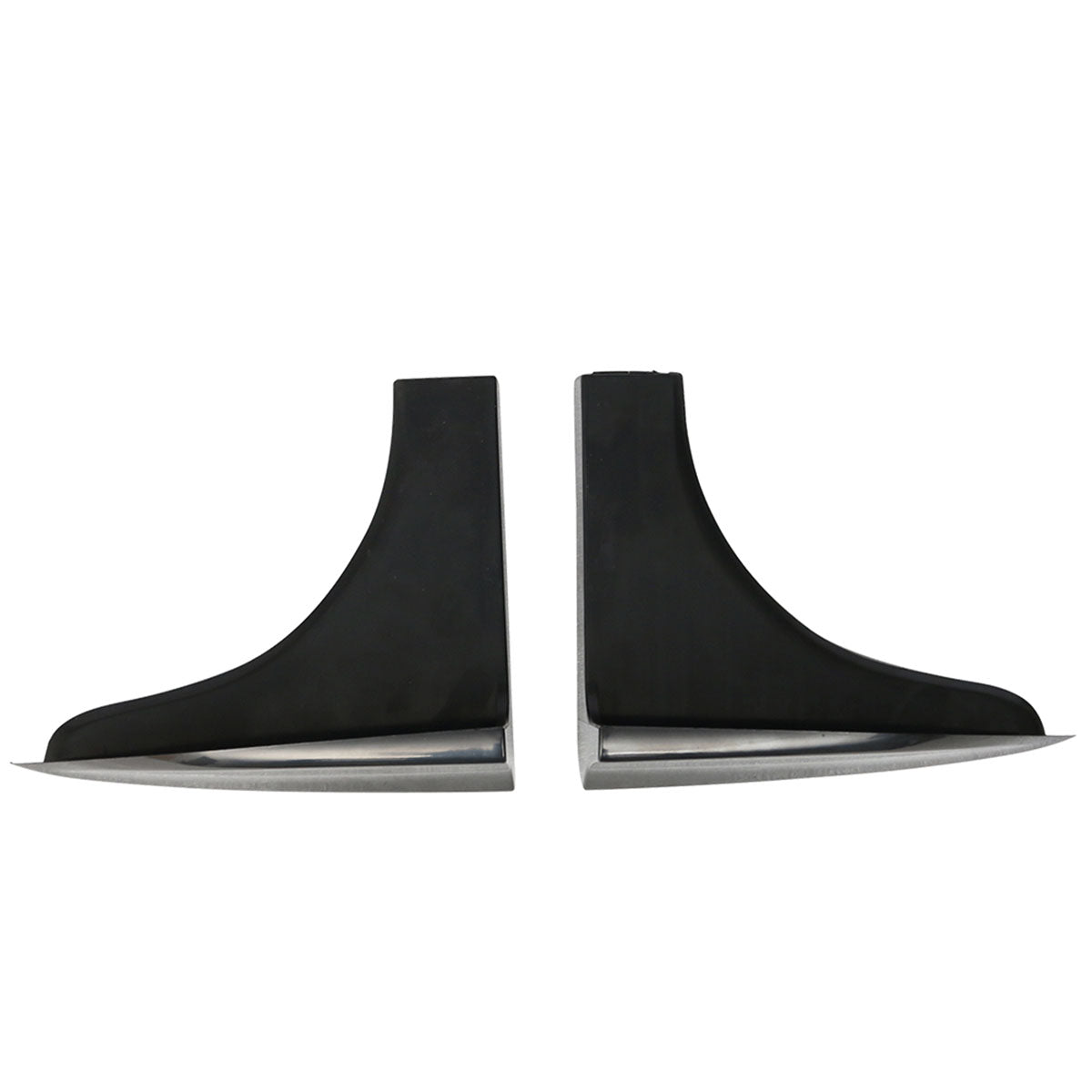 Universal 6.5 x 2.5 V2 Style Winglet For Side Skirt Extensions PP 2PC