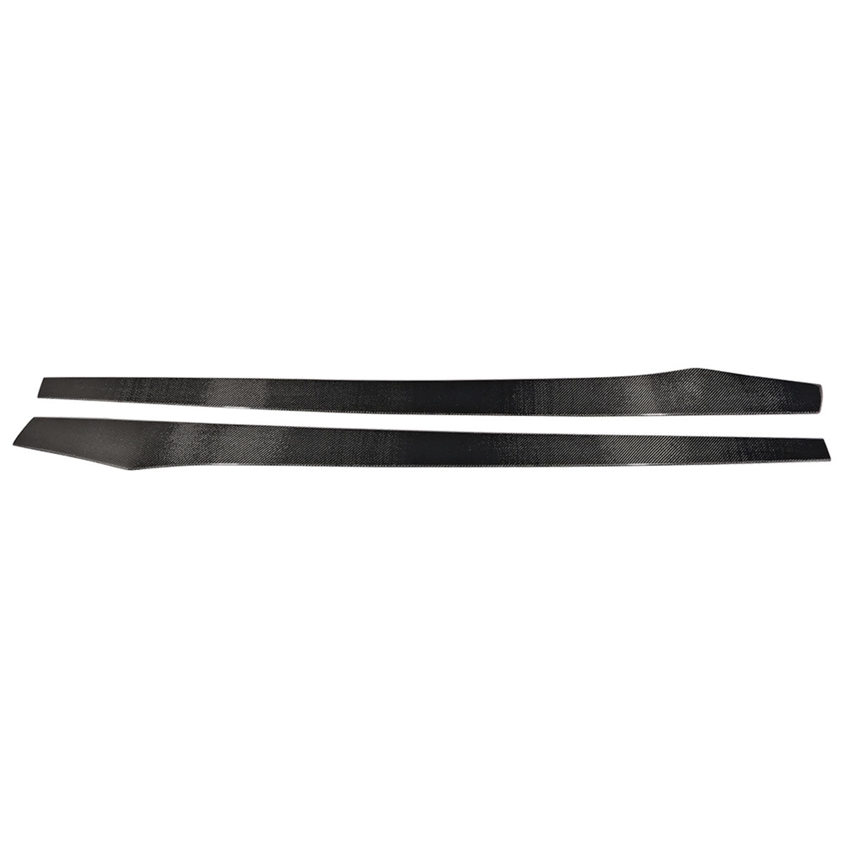Universal 77.5Inch Side Skirts Extension Flat Bottom Line Carbon Fiber