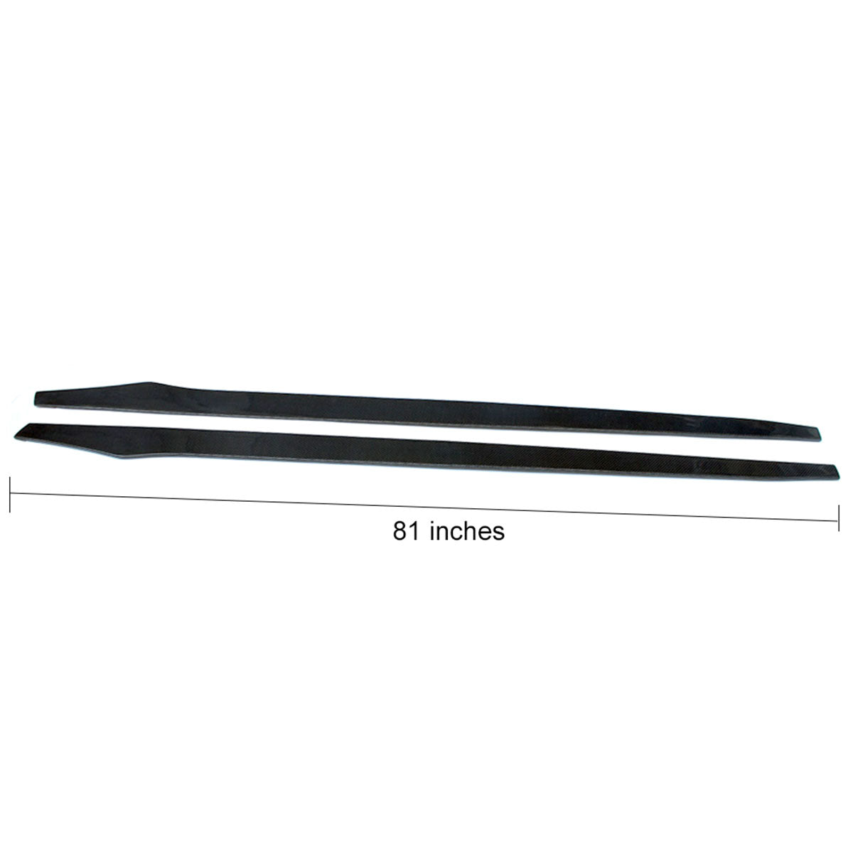 Universal 81 Inch Side Skirt Extension Flat Bottom Line Carbon Fiber