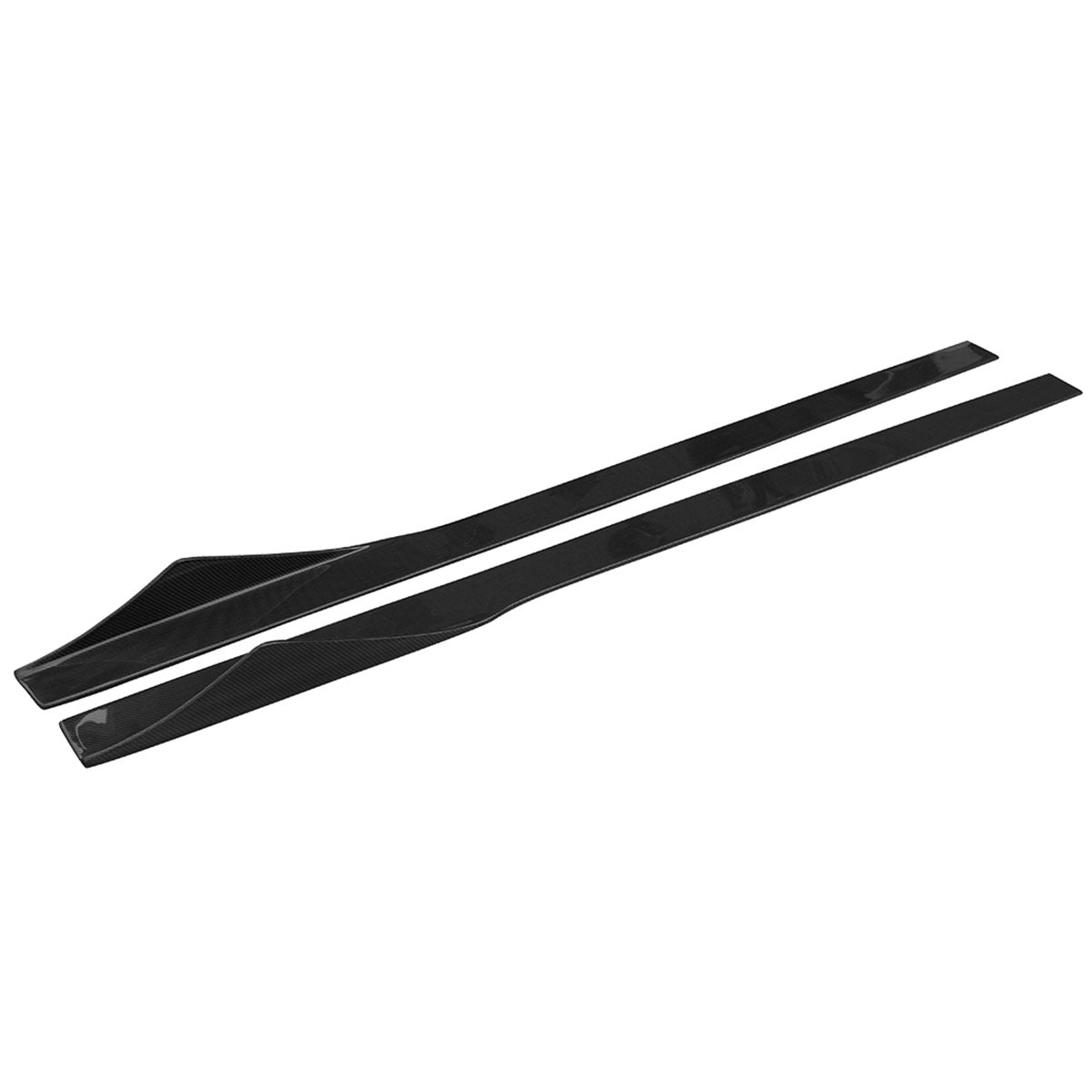 Universal 75 Inches Side Skirt Extension Splitter Lip Carbon Fiber CF