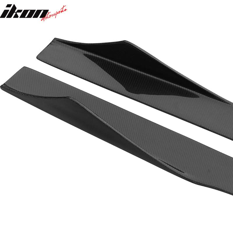 Universal 75 Inch Side Skirt Extension Splitter Carbon Fiber CF