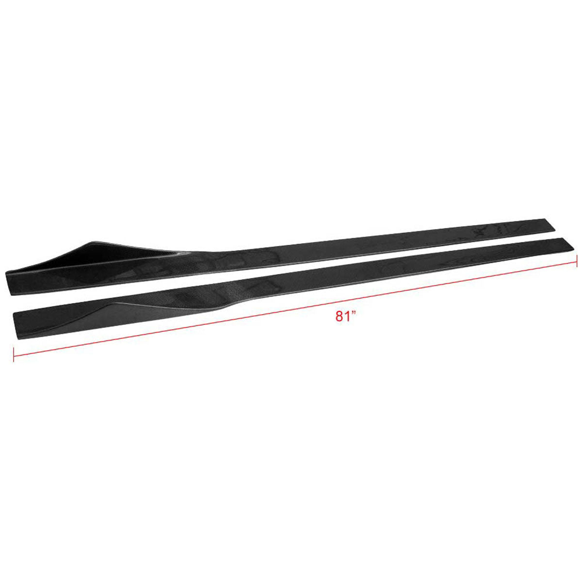 Universal 81 Inches Side Skirts Extension Splitter Carbon Fiber CF