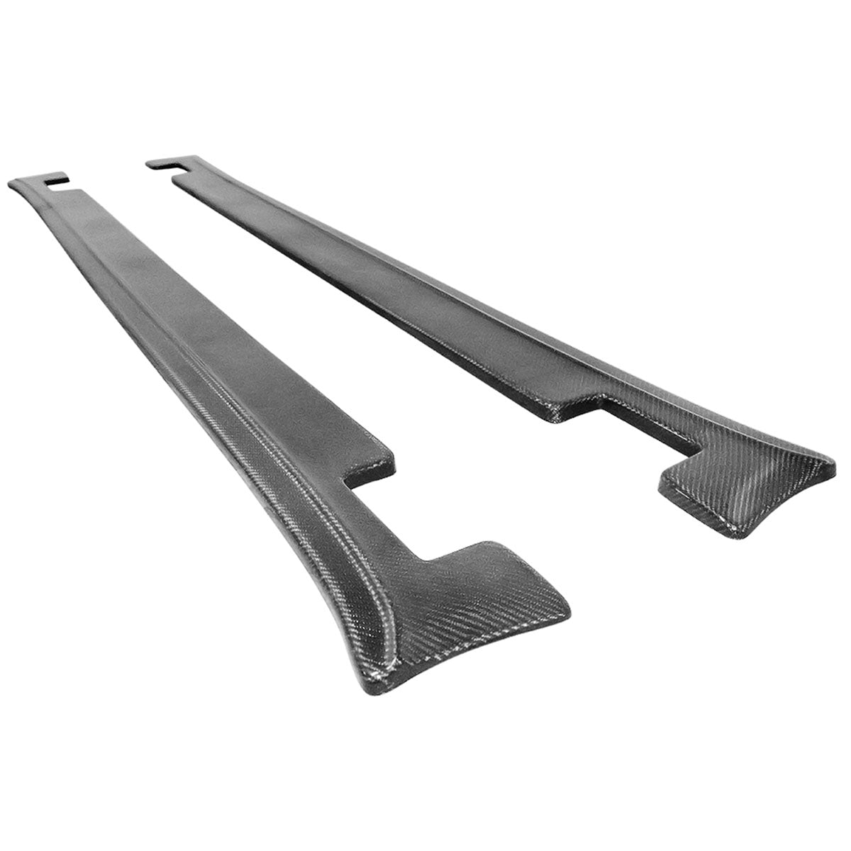 2016-2020 Tesla Model X MX Style Side Skirts Extensions Carbon Fiber