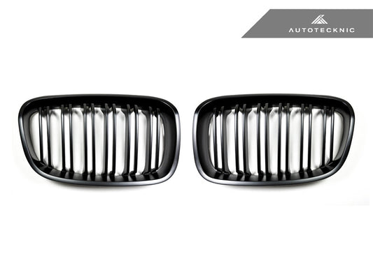 AutoTecknic Dual-Slats Stealth Black Front Grille Set - BMW F20 1-Series