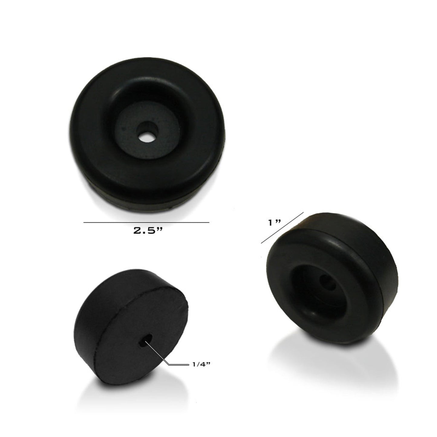 Universal 2.5" Diameter Rubber Bumpers Trailer Ramp Door Truck