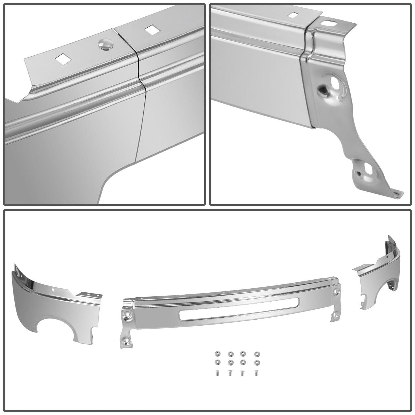 2007-2013 GMC Sierra Front Bumper Cover w/ Fog Lamps Chrome