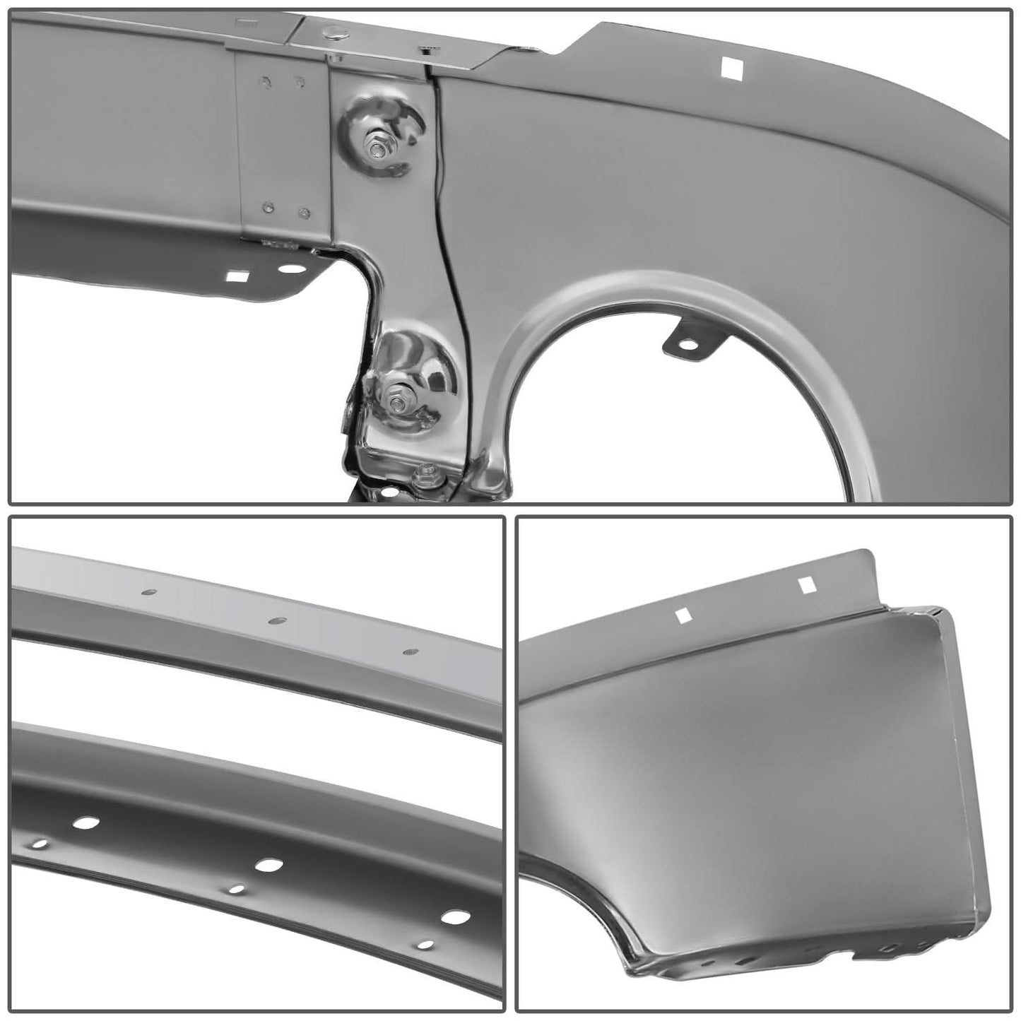 2007-2013 GMC Sierra Front Bumper Cover w/ Fog Lamps Chrome