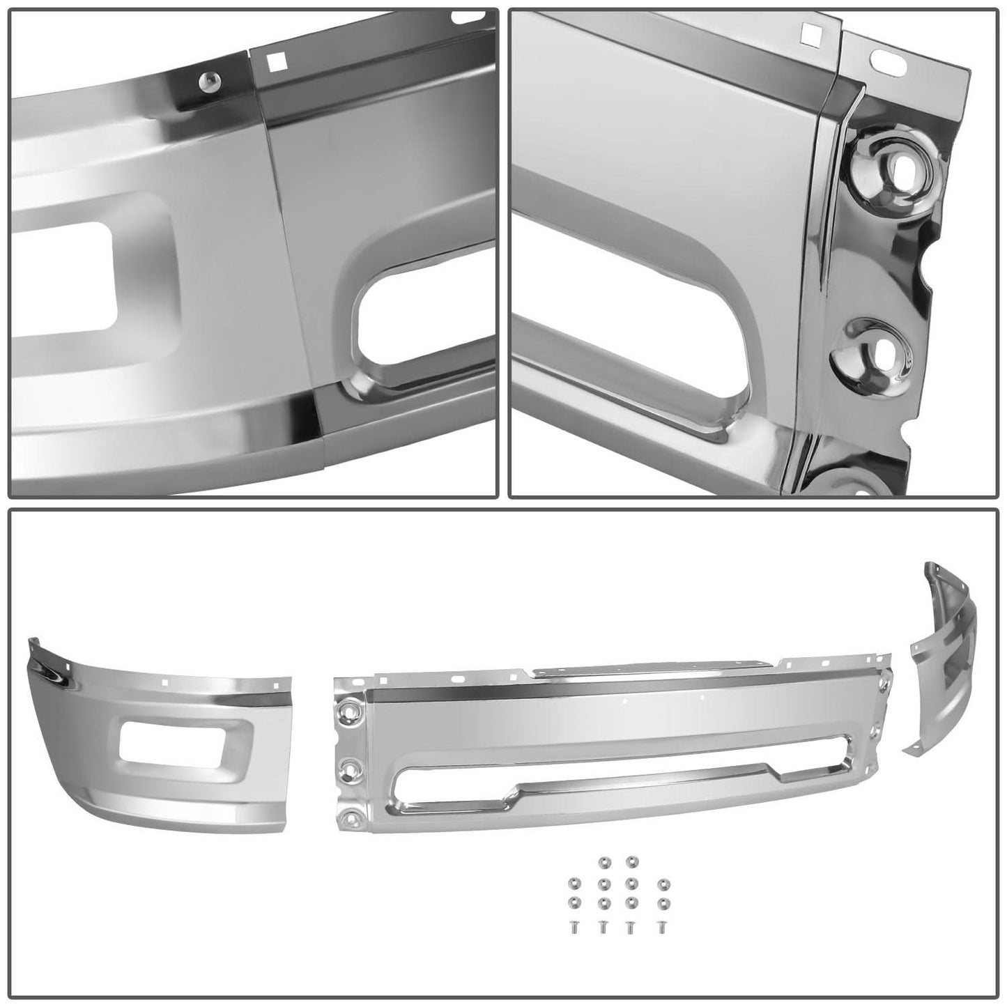 2009-2012 Dodge Ram 1500 Chrome Front Bumper Cover w/ Fog Lamp Cutouts