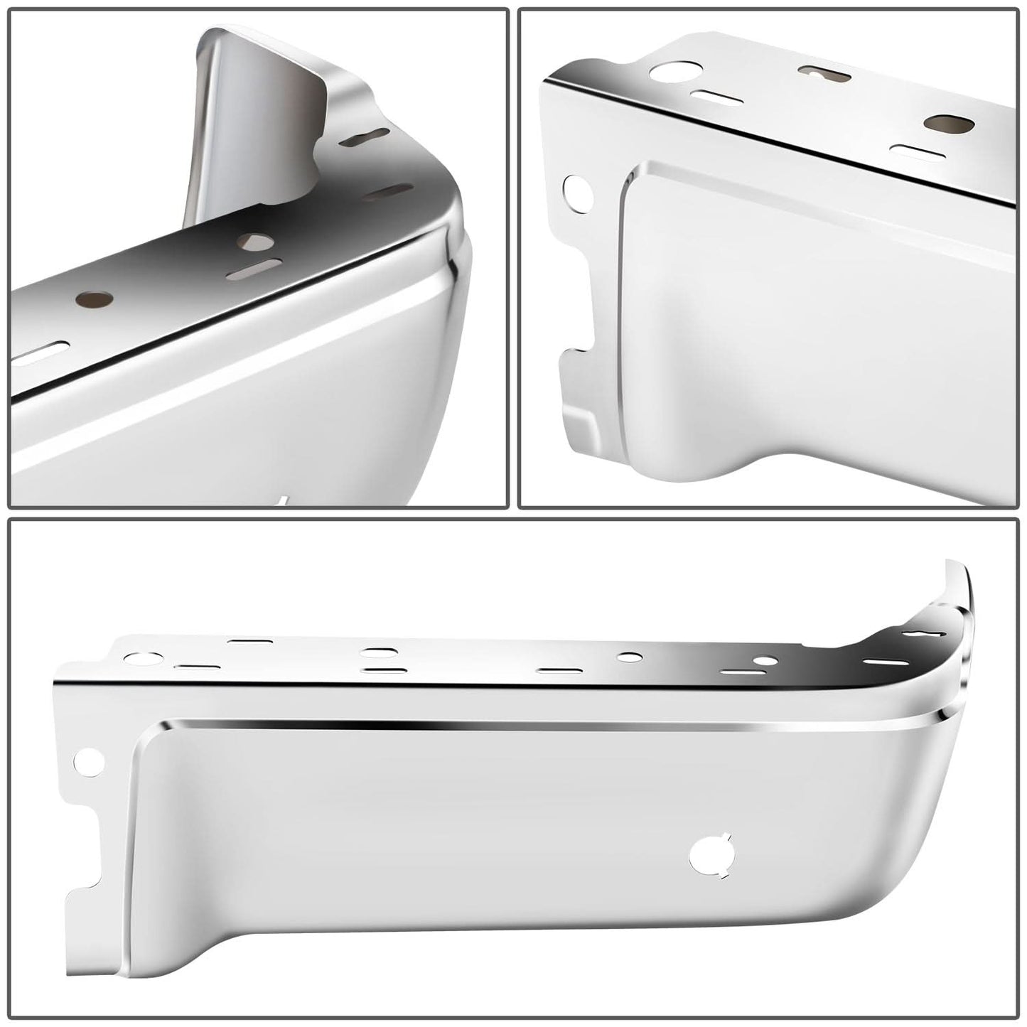 2009-2014 Ford F-150 Rear Bumper Cover - Chrome with Sensor Holes