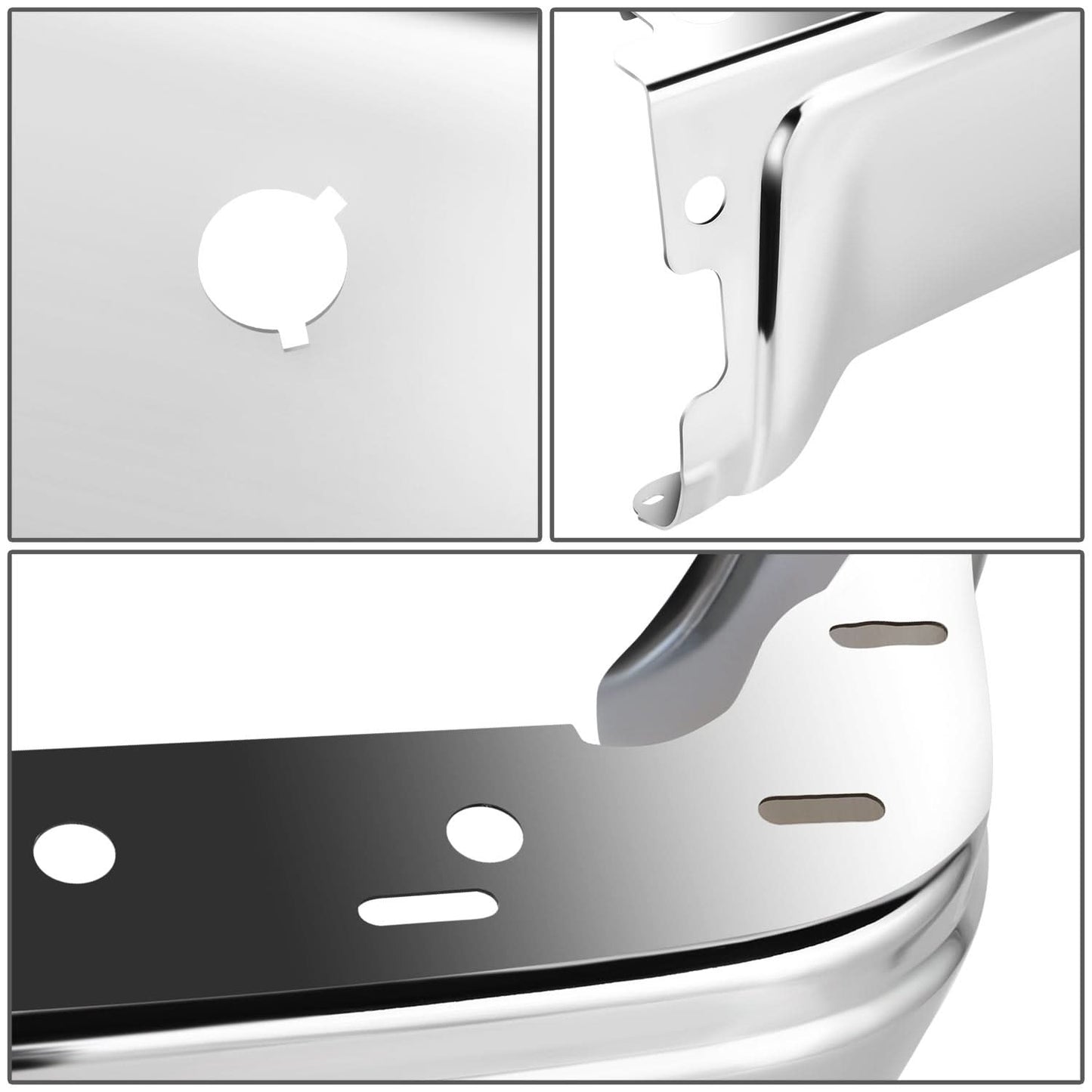2009-2014 Ford F-150 Rear Bumper Cover - Chrome with Sensor Holes