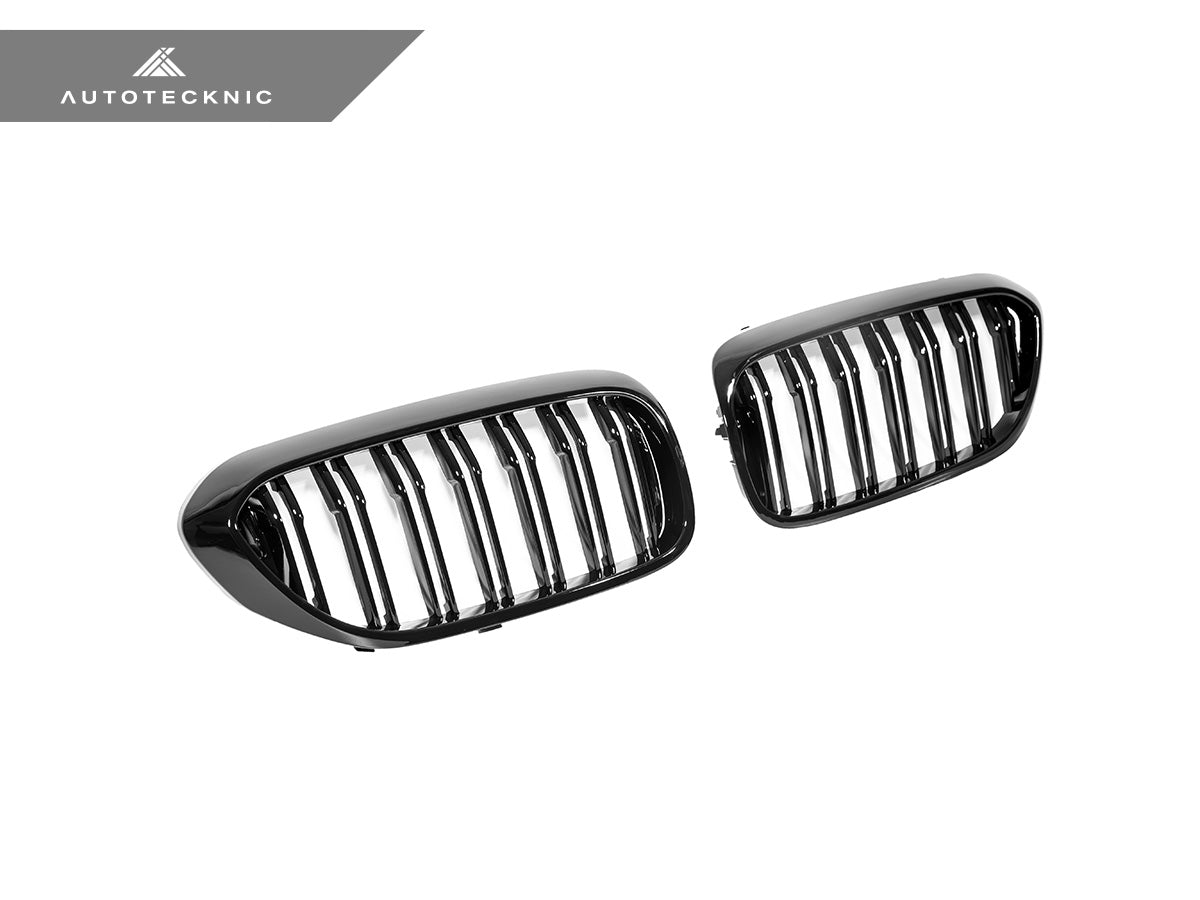 AutoTecknic Dual-Slats Gloss Black Front Grille Set - G30 5-Series Pre-LCI