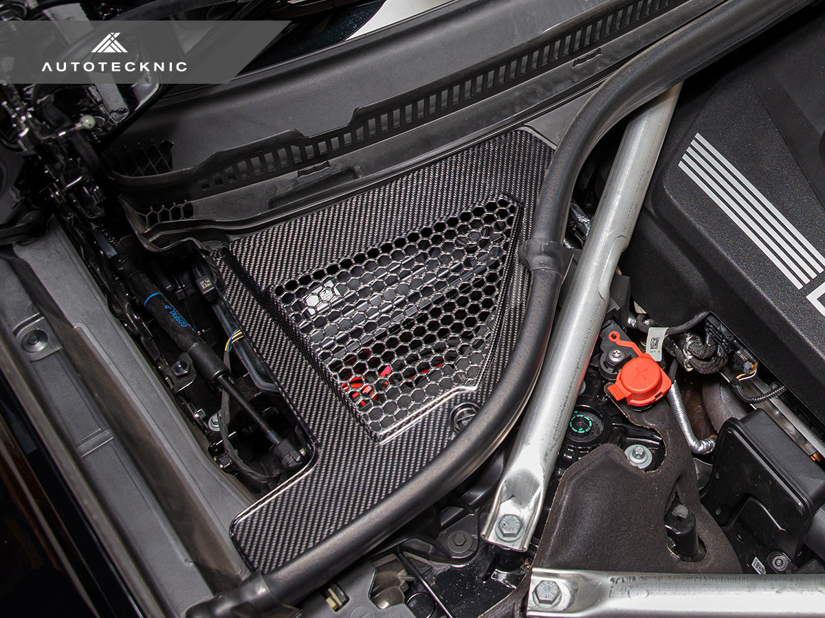 AutoTecknic Dry Carbon Engine Cowl Panel Trim Set - G05 X5 | G06 X6 | G07 X7