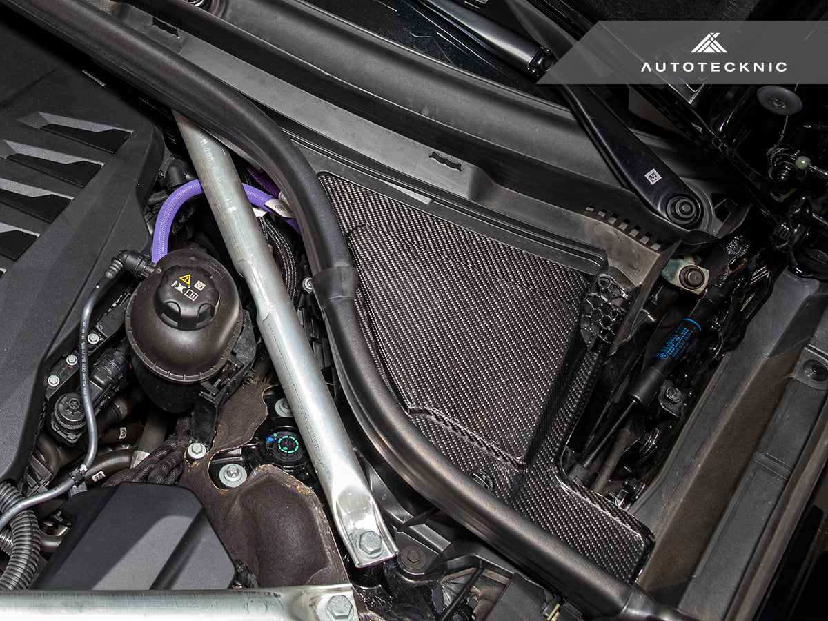AutoTecknic Dry Carbon Engine Cowl Panel Trim Set - G05 X5 | G06 X6 | G07 X7