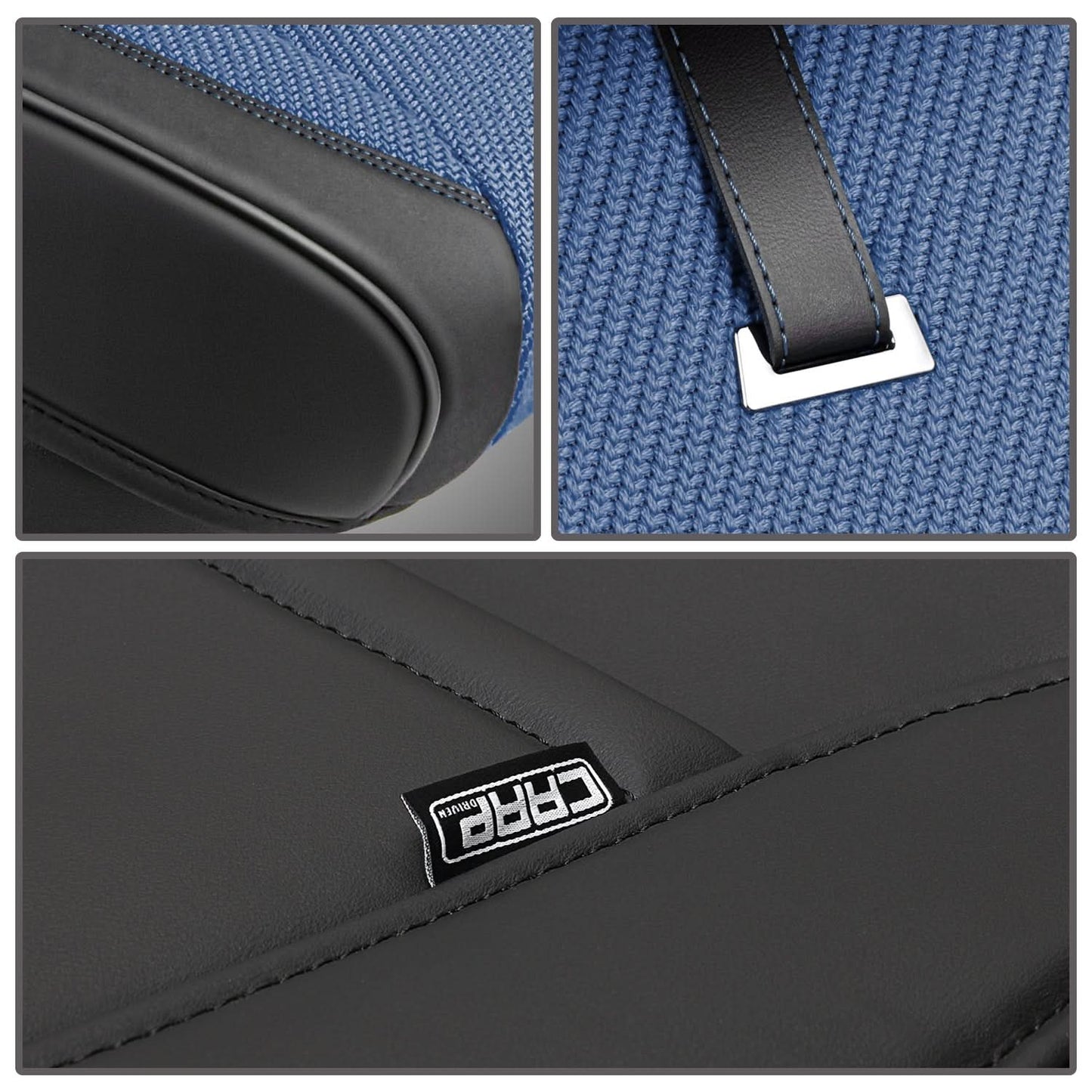 Drive Series Front Row Seat Covers Set - Black/Dark Blue