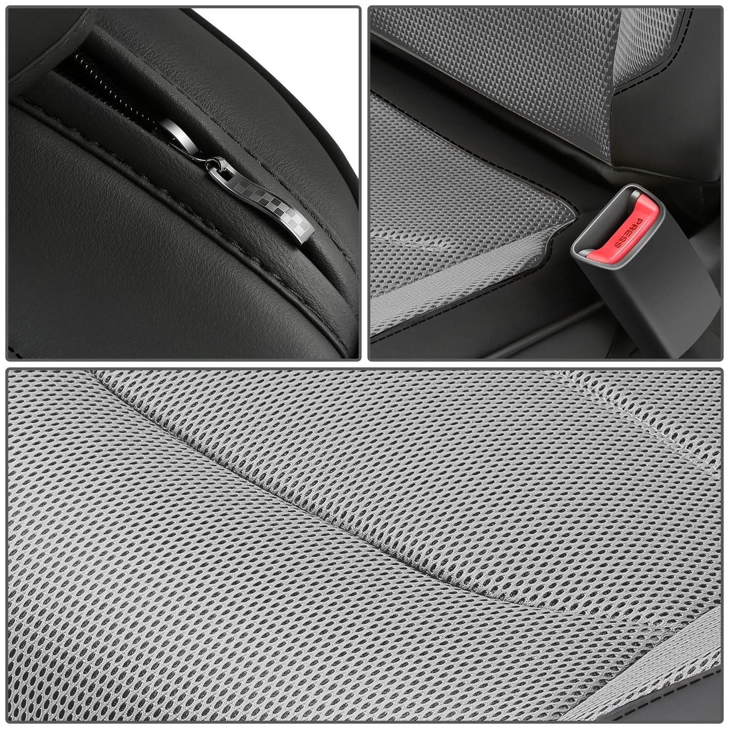 Sport Series Front Row Seat Cover Set - Grey
