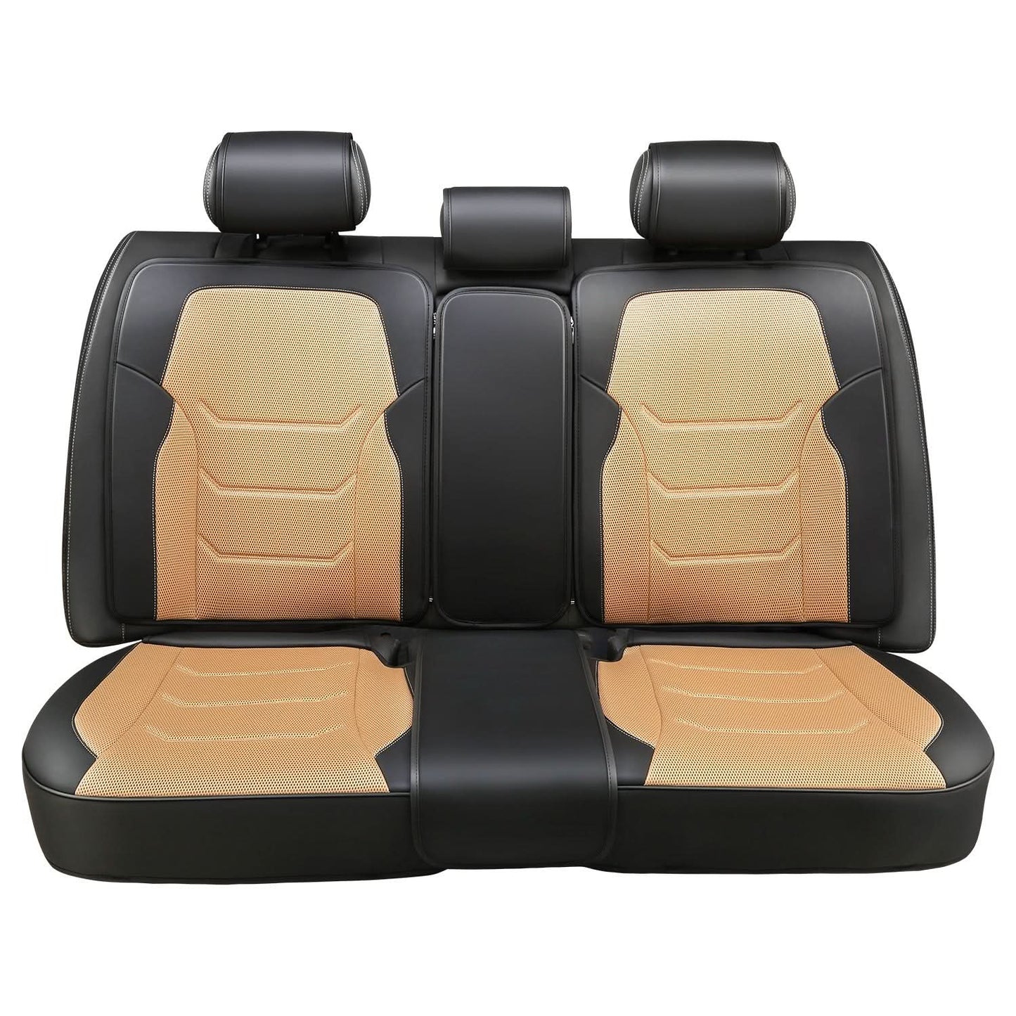 Sport Series Full Set Seat Covers - Black/Beige