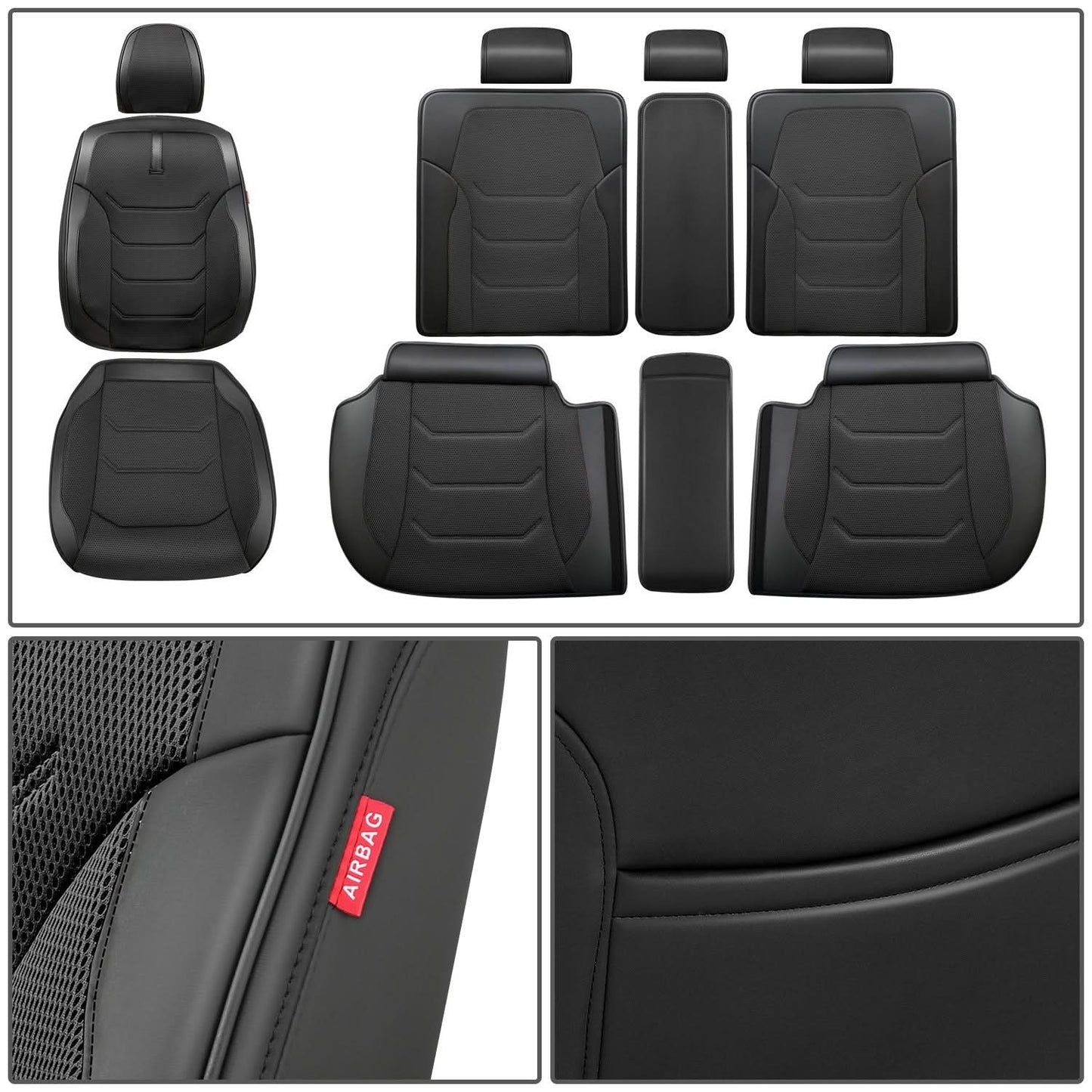 Sport Series Full Set Seat Covers - Black
