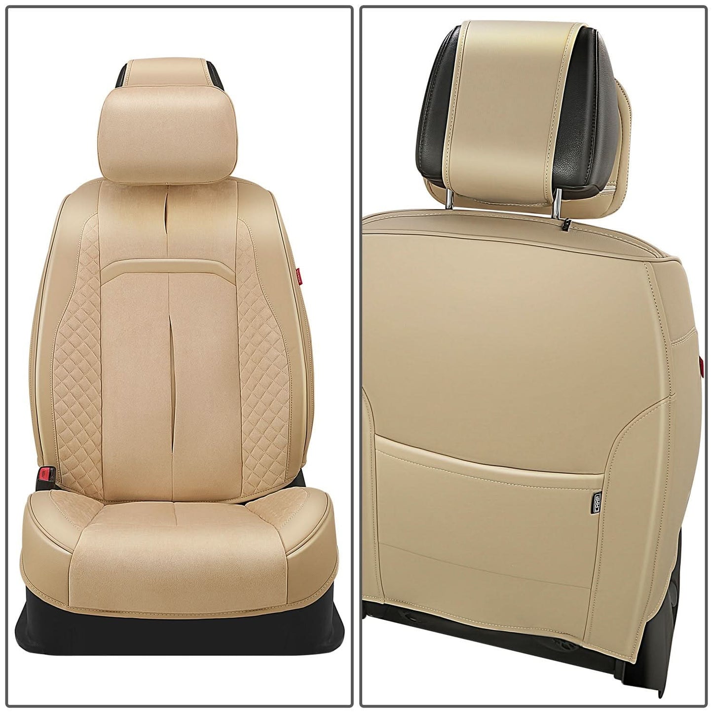 Voris Style Front Row Seat Covers - Beige