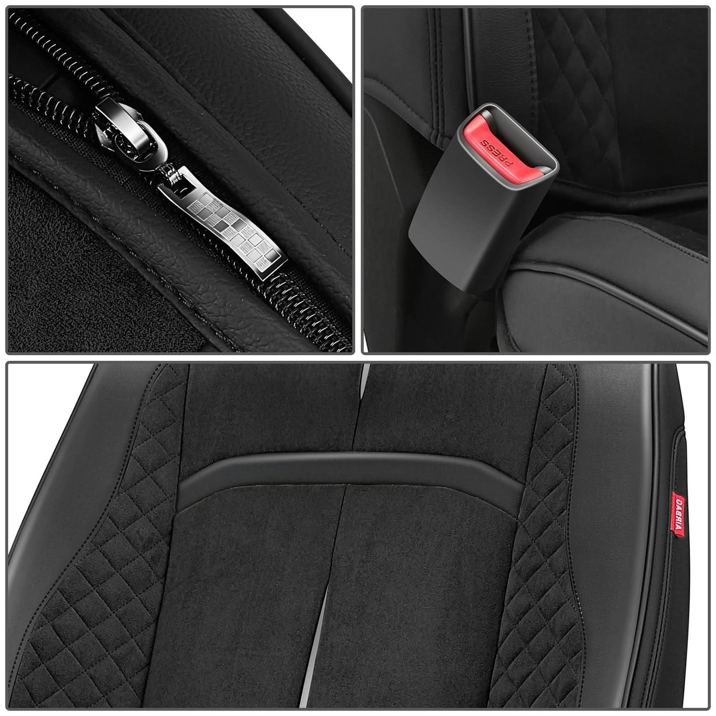 Voris Style Front Row Seat Covers Set - Black