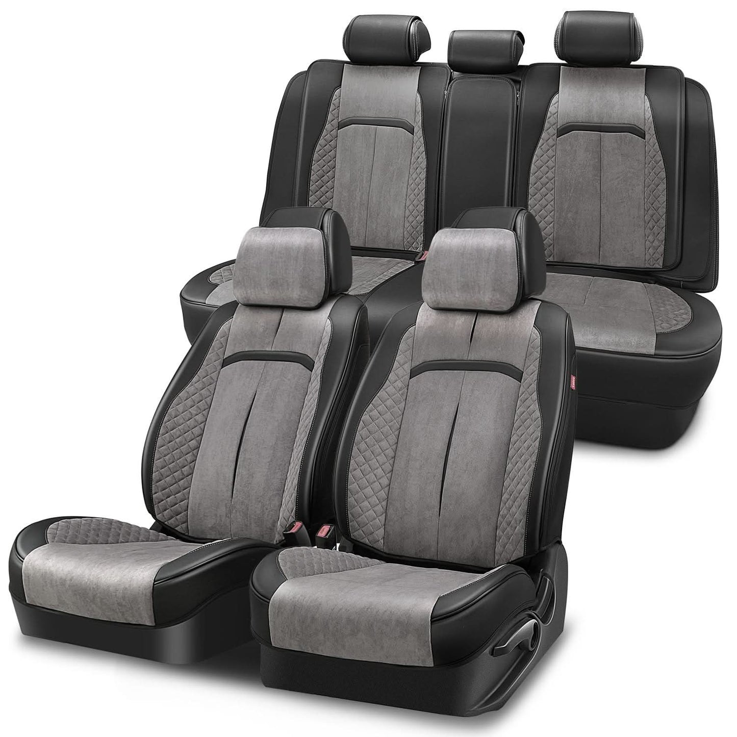 Voris Style Full Set Seat Covers - Black/Grey